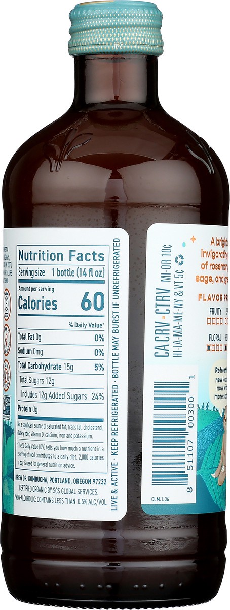 slide 3 of 9, Brew Dr. Brew Dr Kombucha Clear Mind - 14 fl oz, 14 fl oz