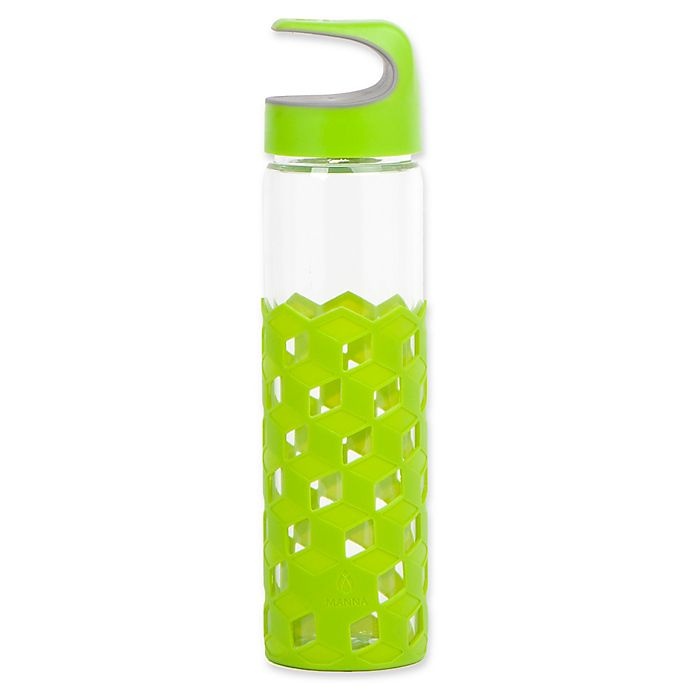 slide 1 of 2, Manna Wai Cubes Hook Lid Water Bottle - Kiwi, 20 oz