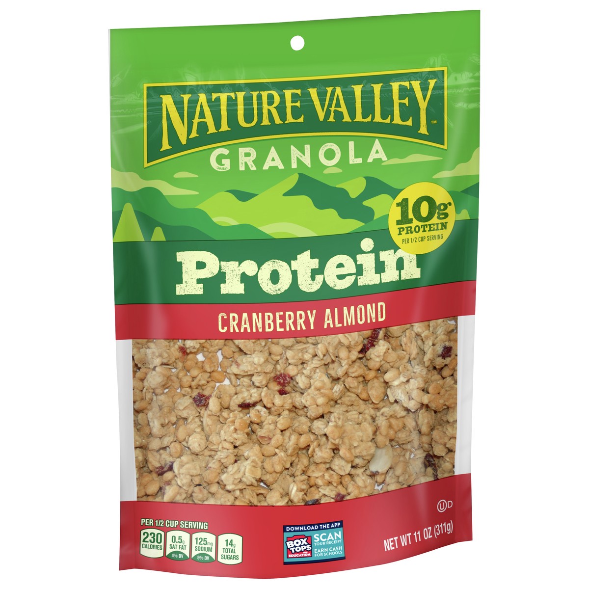 slide 9 of 11, Nature Valley Protein Granola, Cranberry Almond, Resealable Bag, 11 OZ , 11 oz