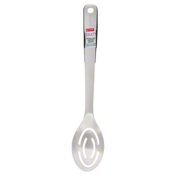 slide 1 of 1, Good Cook Touch Stainless Steel Slotted Spoon, 1 ct