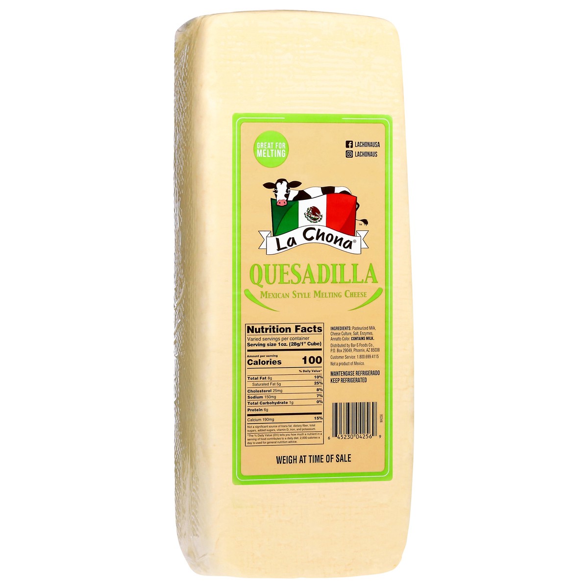 slide 2 of 14, La Chona Mexican Style Quesadilla Melting Cheese 1 Each, 1 ct