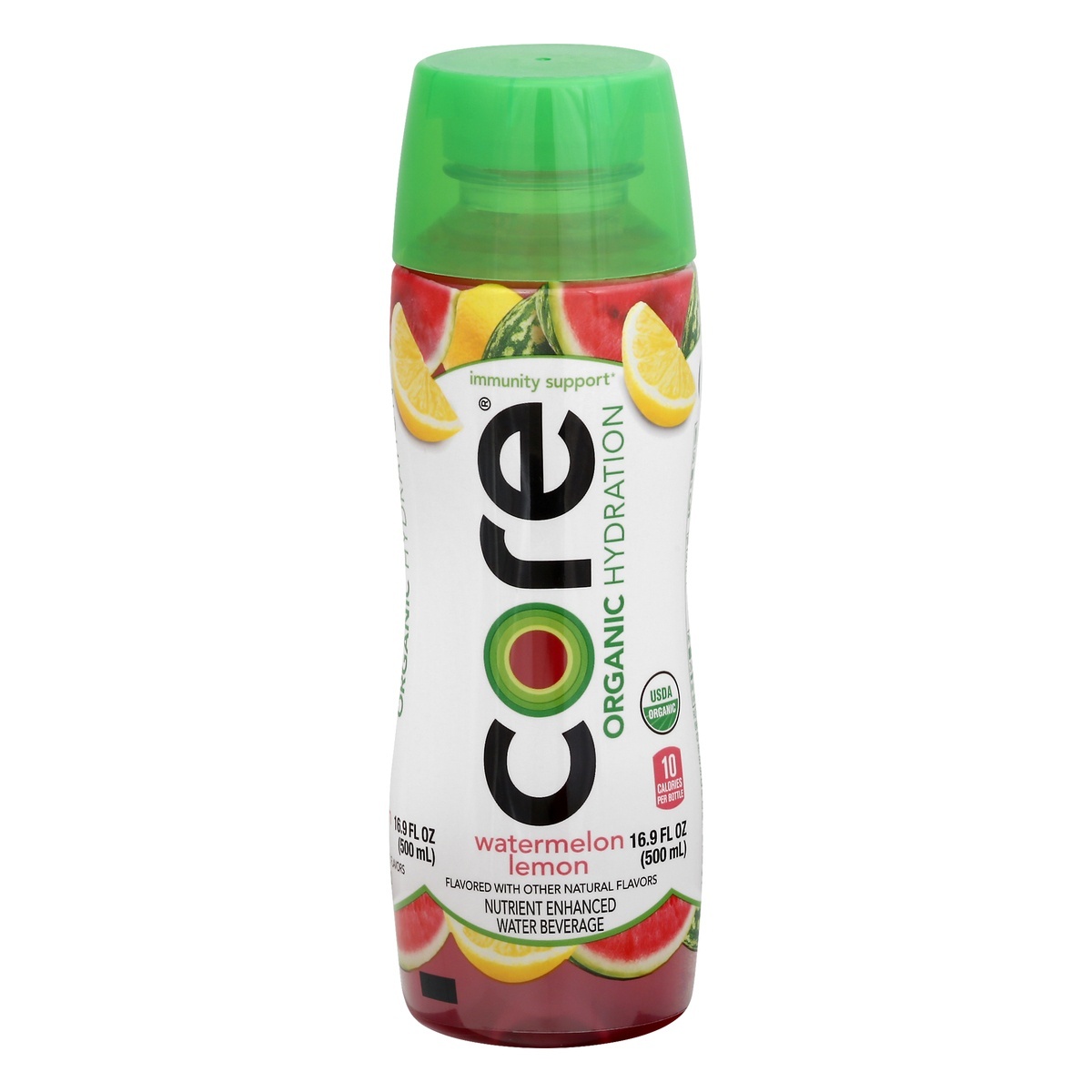 slide 1 of 1, Core Organic Watermelon Lemon Enhanced Beverage, 16.9 fl oz