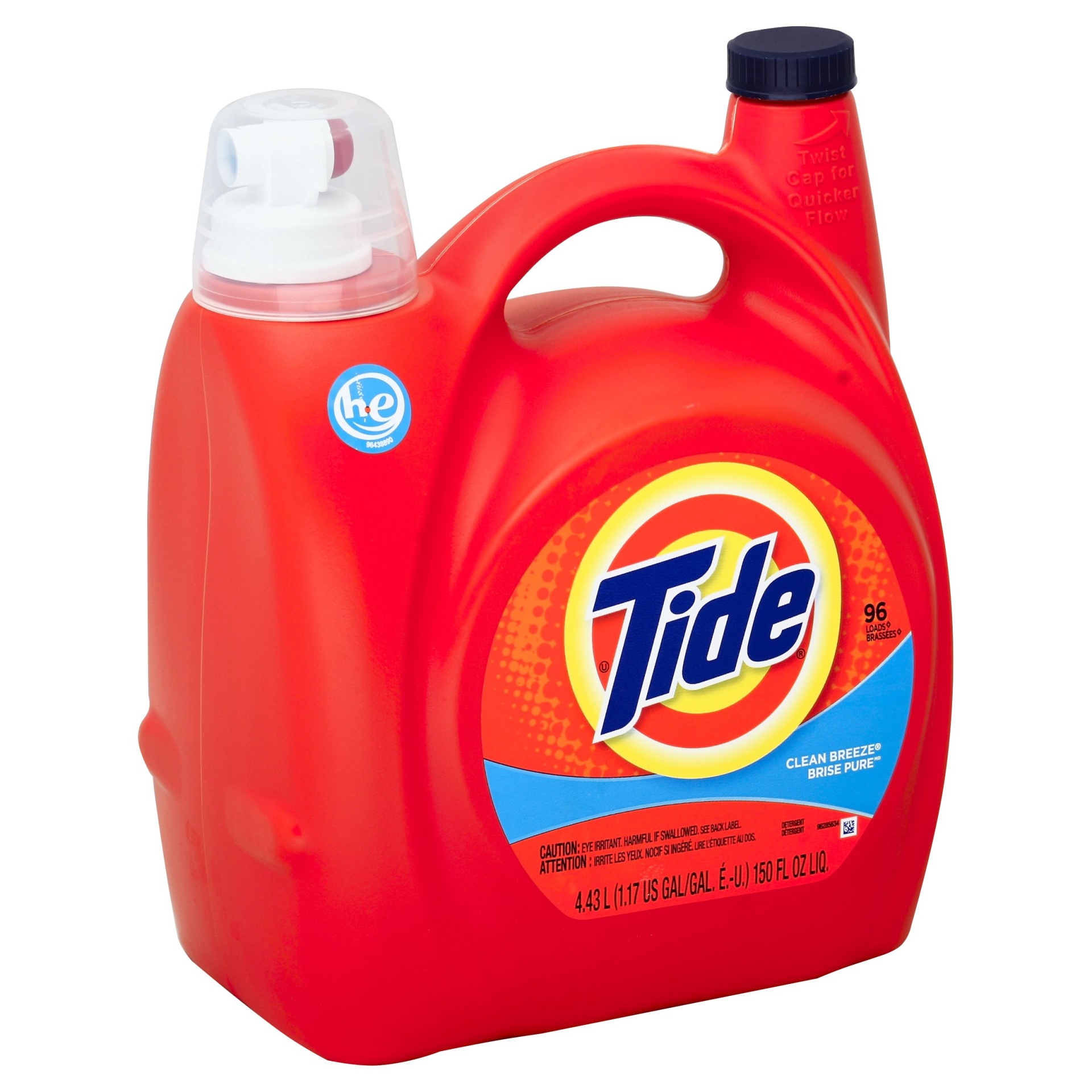 slide 1 of 2, Tide Clean Breeze High Efficiency Liquid Laundry Detergent, 138 fl oz