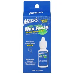 Mack's Wax Away Foaming Action Earwax Removal Aid 0.5 fl oz