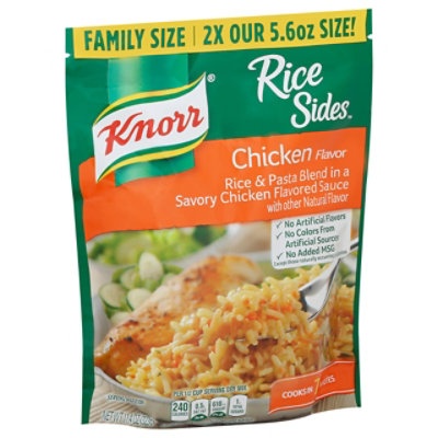 slide 1 of 1, Knorr Side Dishes & Meals Rice & Sauce Chicken Family Size Pouch, 11.4 oz