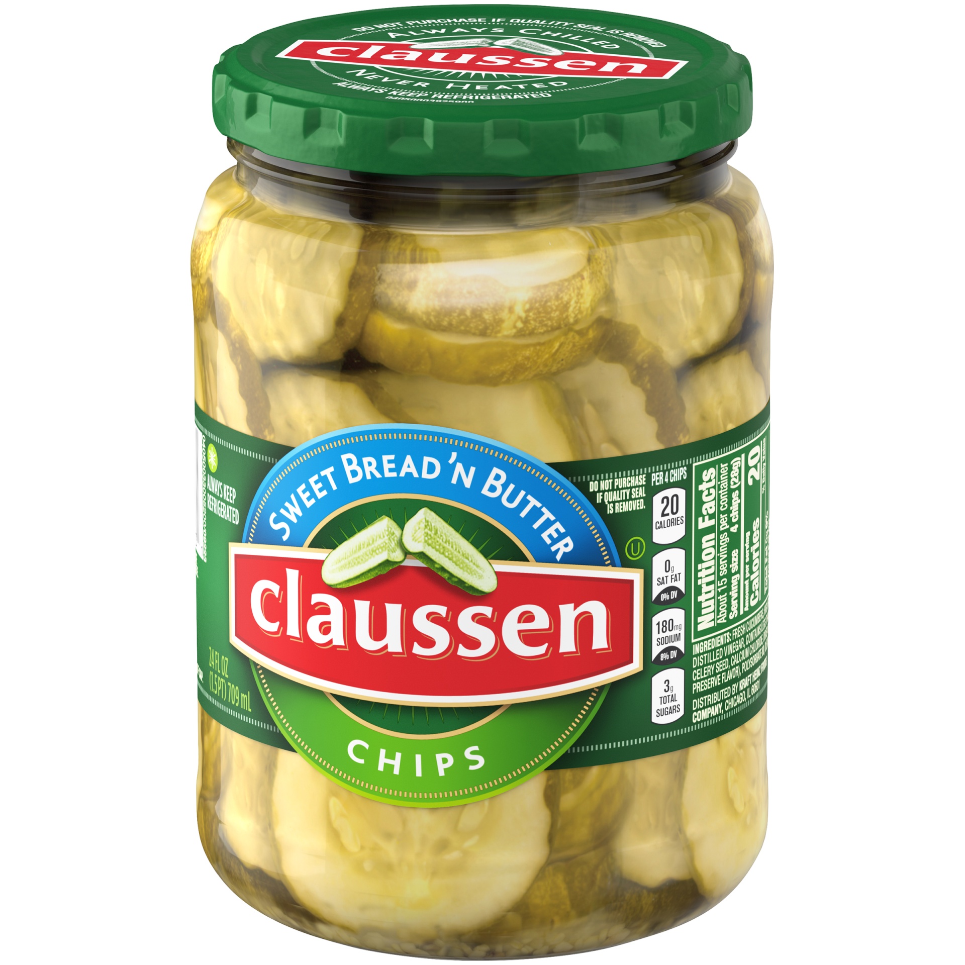 Claussen Sweet Bread'N Butter Pickle Chips 24 oz | Shipt