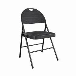 Comfort Fabric Folding Chair - Black
