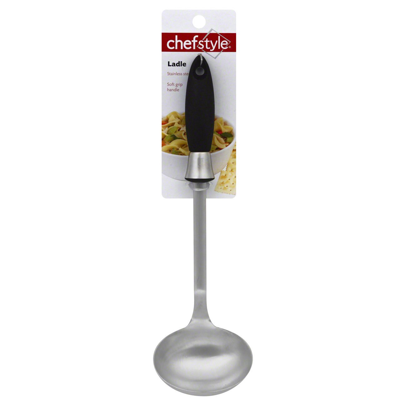 slide 1 of 1, chefstyle Geneva Handle Stainless Steel Ladle, 1 ct