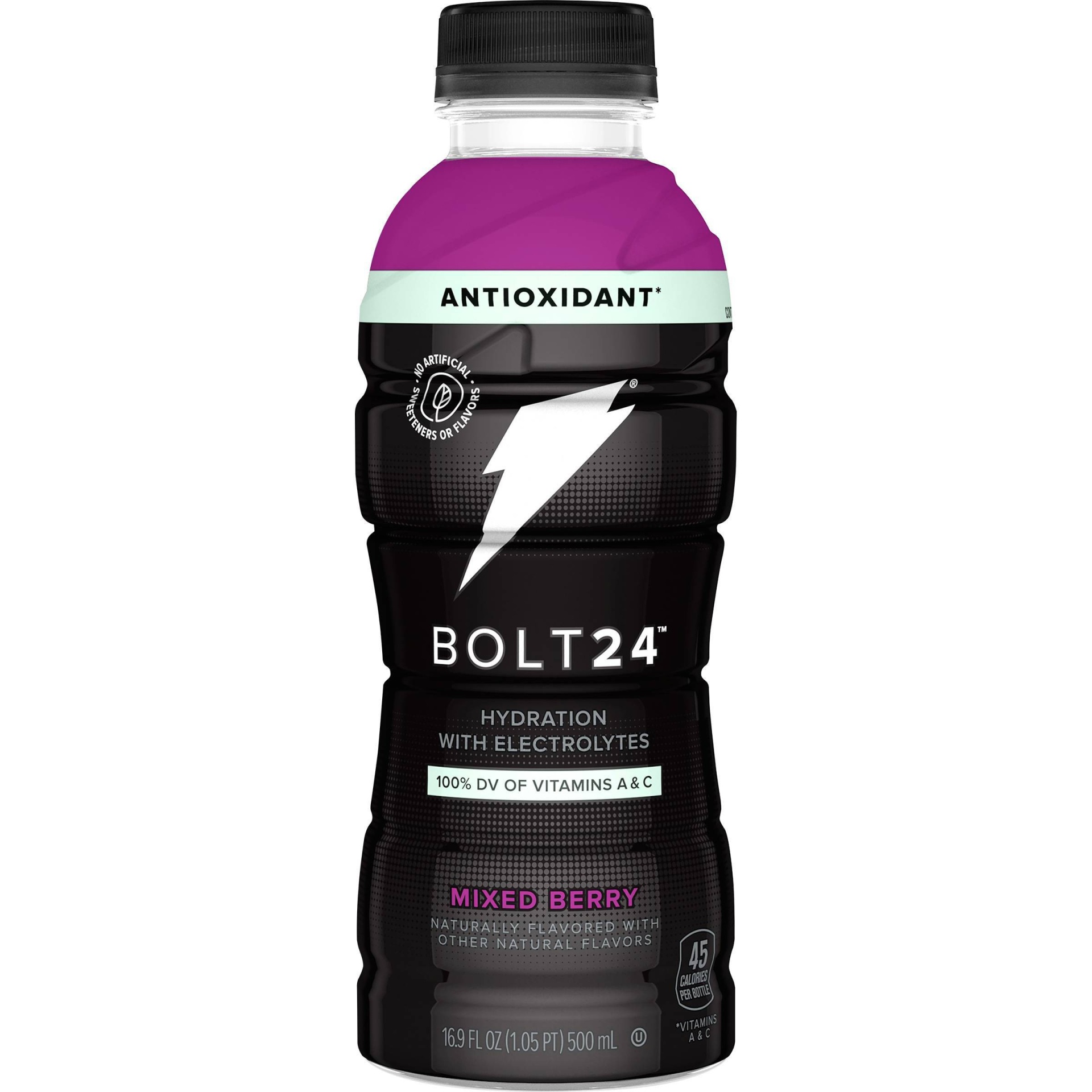 slide 1 of 4, Bolt24 Hydration With Electrolytes Mixed Berry, 16.9 fl oz