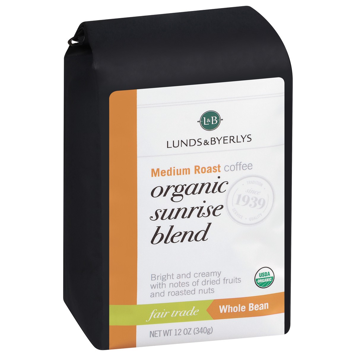 slide 7 of 9, Lunds & Byerlys Medium Roast Whole Bean Organic Sunrise Blend Coffee - 12 oz, 12 oz
