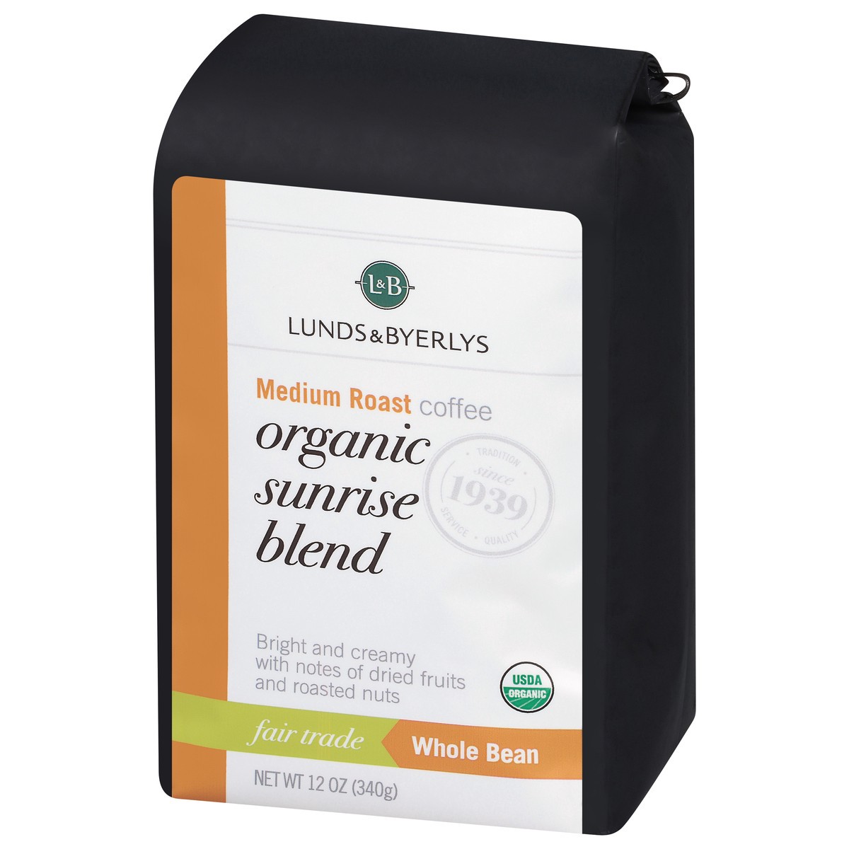 slide 6 of 9, Lunds & Byerlys Medium Roast Whole Bean Organic Sunrise Blend Coffee - 12 oz, 12 oz