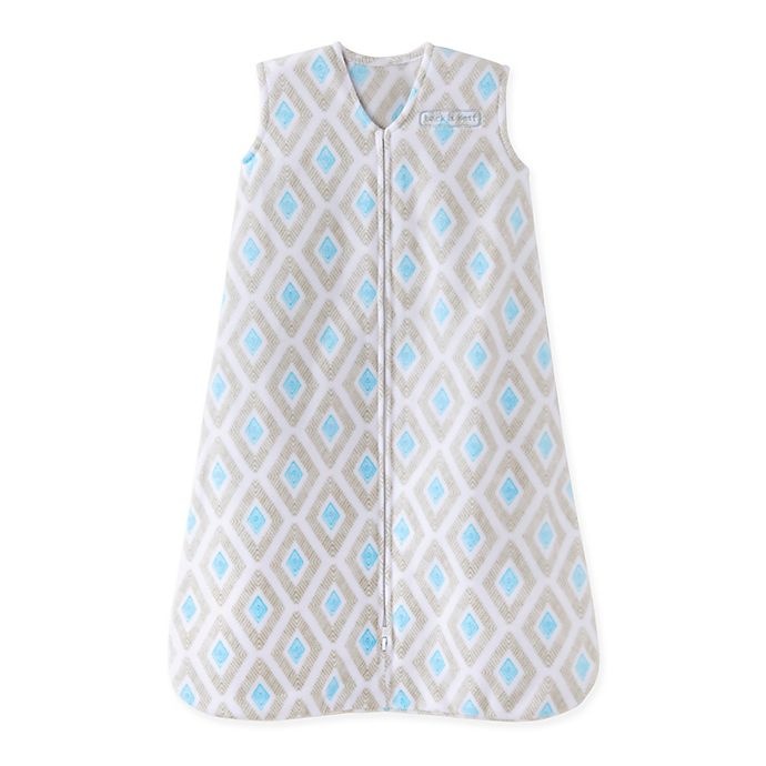 slide 1 of 4, HALO SleepSack Medium Diamond Fleece Wearable Blanket - Turquoise, 1 ct