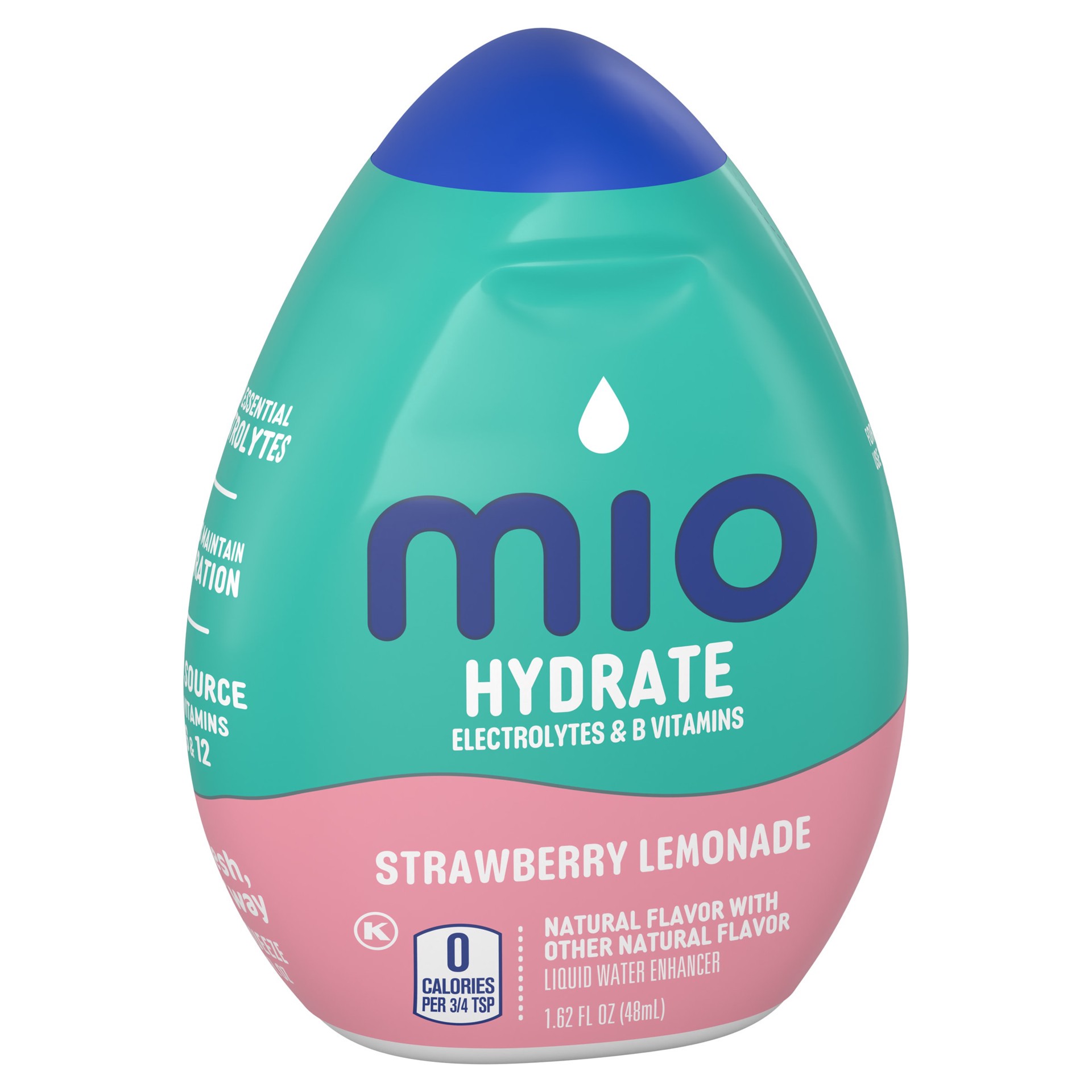 slide 5 of 8, mio Hydrate Strawberry Lemonade Flavored with other natural flavor Liquid Water Enhancer, 1.62 fl oz Bottle, 1.62 fl oz
