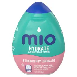 mio Hydrate Strawberry Lemonade Flavored with other natural flavor Liquid Water Enhancer, 1.62 fl oz Bottle