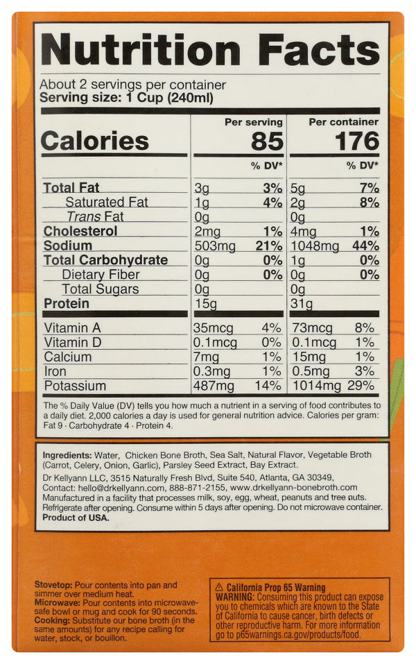 slide 7 of 13, Dr. Kellyann Roasted Chicken Bone Broth, 16.9 oz