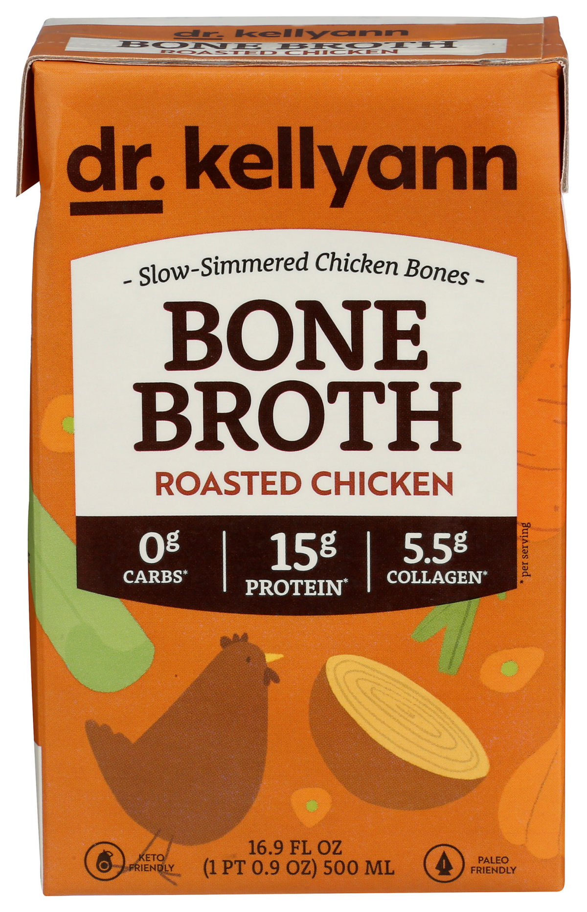 slide 1 of 13, Dr. Kellyann Roasted Chicken Bone Broth, 16.9 oz