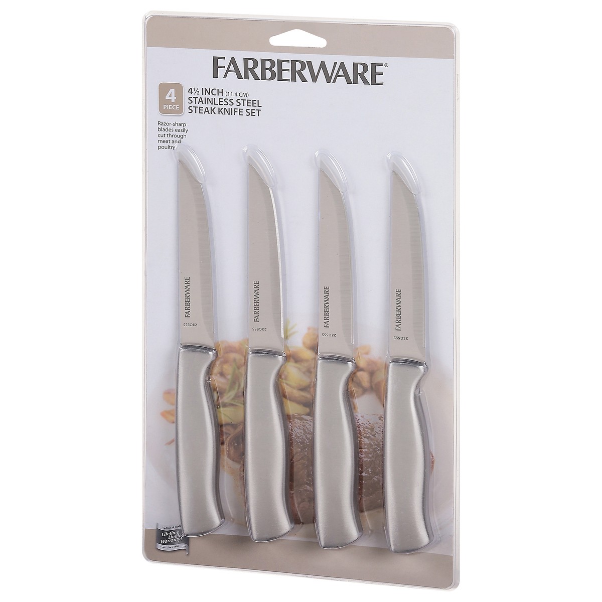 slide 2 of 9, Farberware Stainless Steel Steak Knife Set 4 ea, 4 ct