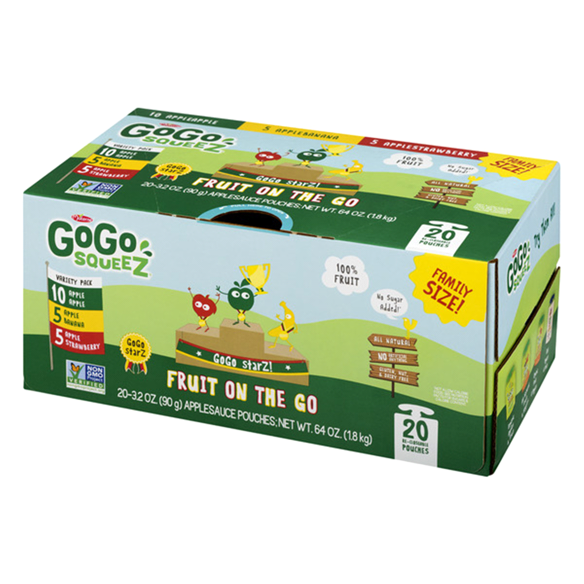 slide 43 of 52, GoGo squeeZ Family Size Variety Pack Fruit on the Go Applesauce 20 - 3.2 oz Pouches, 20 ct