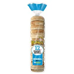 Bubba's Original White English Muffins 24 oz