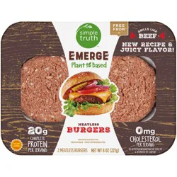 Simple Truth Emerge Plant Based Meatless Burgers
