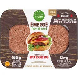 Simple Truth Emerge Plant Based Meatless Burgers