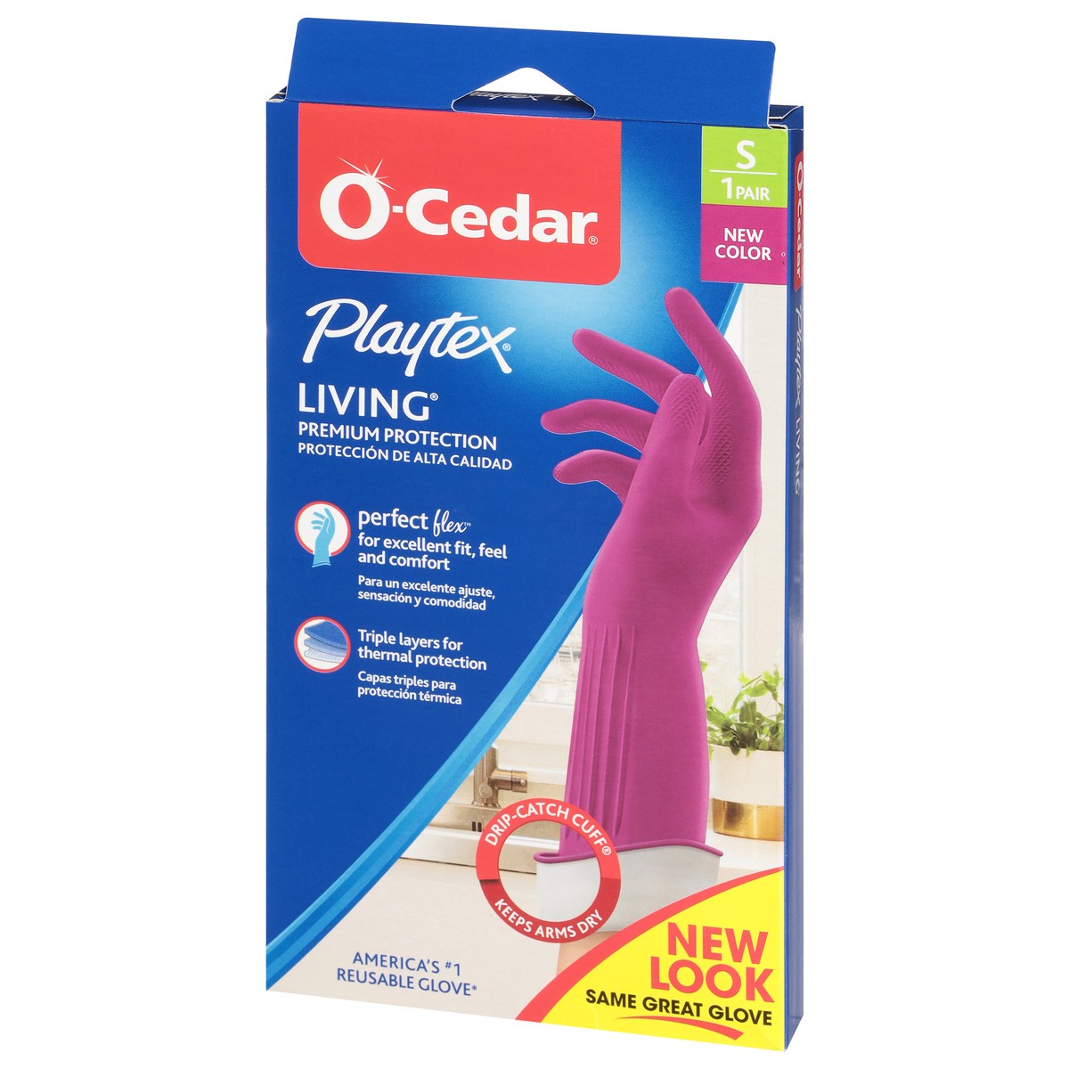 slide 9 of 9, O-Cedar Playtex Living Medium Purple Gloves, SM