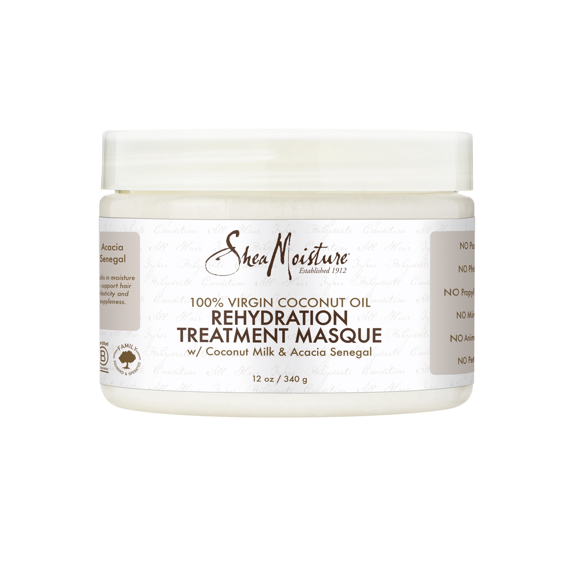 slide 1 of 3, SheaMoisture Treatment Hair Masque 100% Virgin Coconut Oil, 12 oz, 12 oz