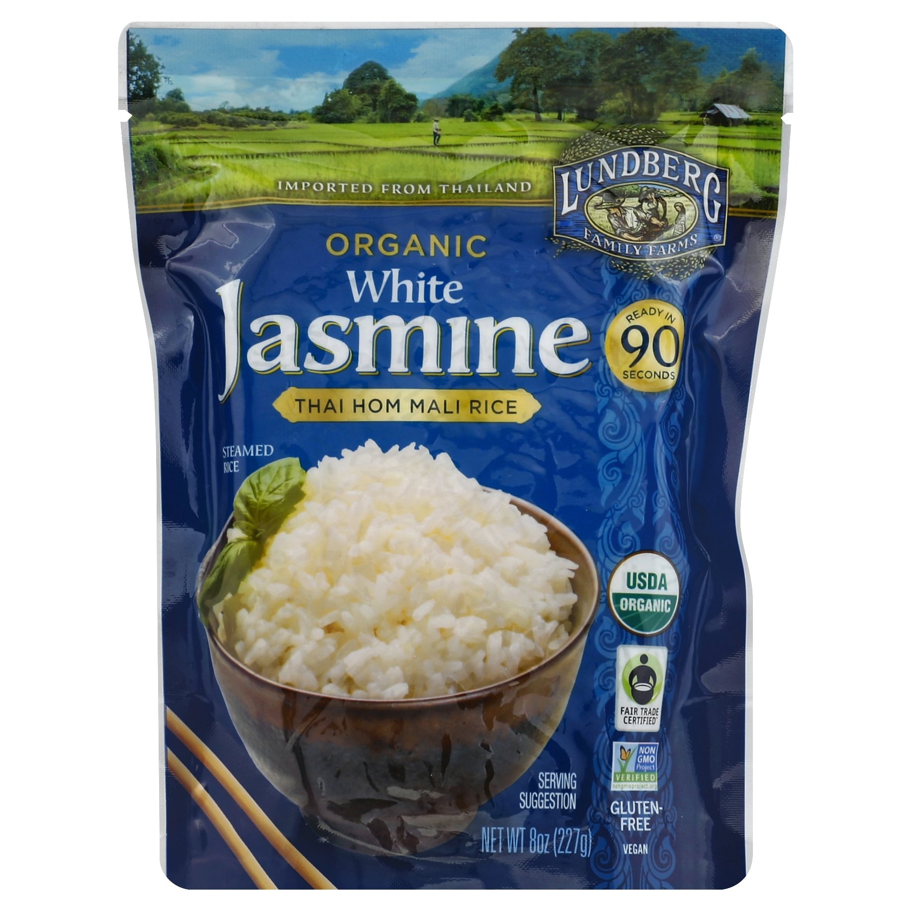 Lundberg Family Farms Organic White Jasmine Thai Hom Mali Rice 8 Oz | Shipt