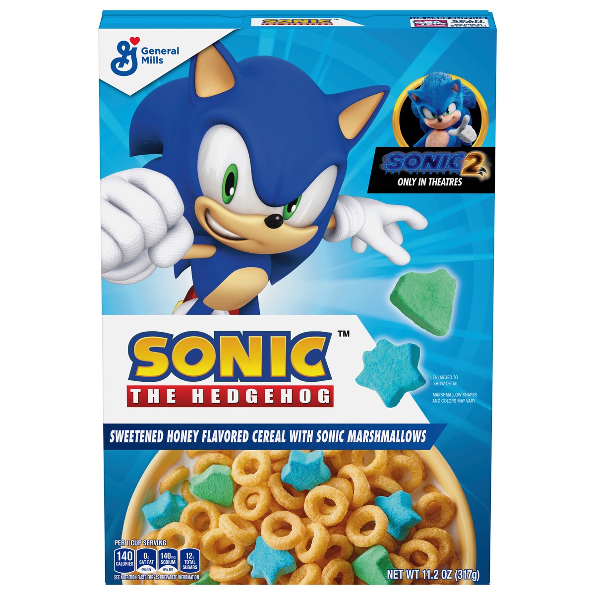 slide 1 of 9, General Mills Sonic the Hedgehog Cereal, 11.2 oz