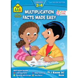 School Zone Multiplication Facts Made Easy Grades 3-4 Workbook