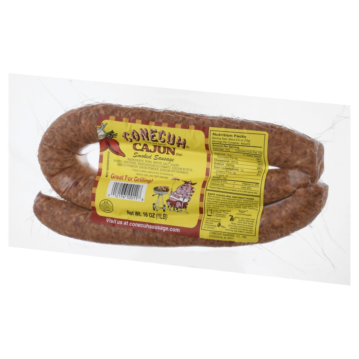 slide 12 of 13, Conecuh Cajun Smoked Sausage, 16 oz