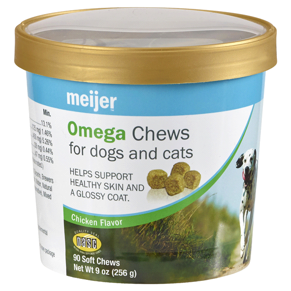 slide 1 of 1, Meijer Dog Omega Gold Soft Chew, 90 ct