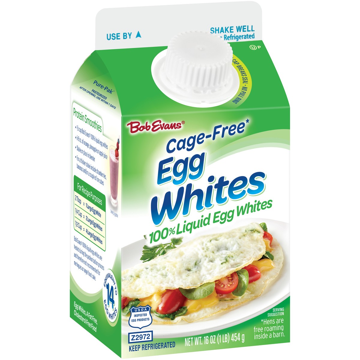 slide 2 of 11, Bob Evans Cage-Free Egg Whites 16 oz. Carton, 