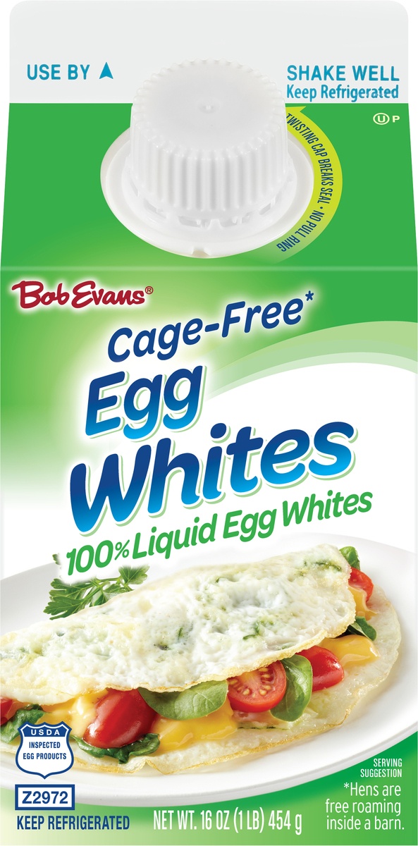 slide 9 of 10, Bob Evans Cage Free Liquid Egg Whites, 16 oz