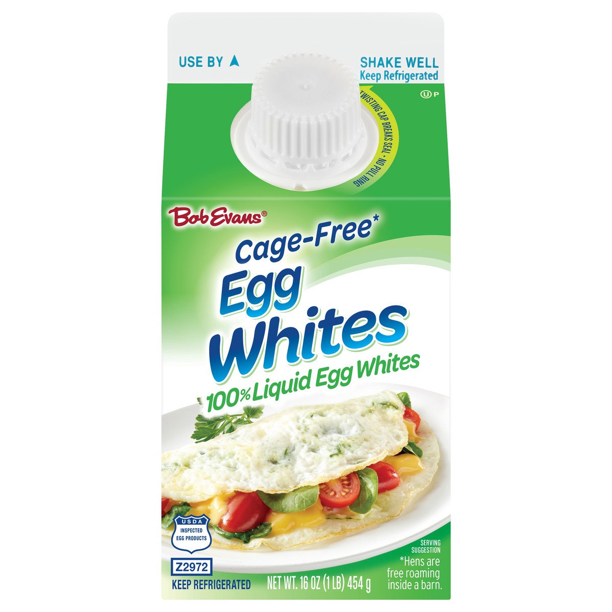 slide 11 of 11, Bob Evans Cage-Free Egg Whites 16 oz. Carton, 