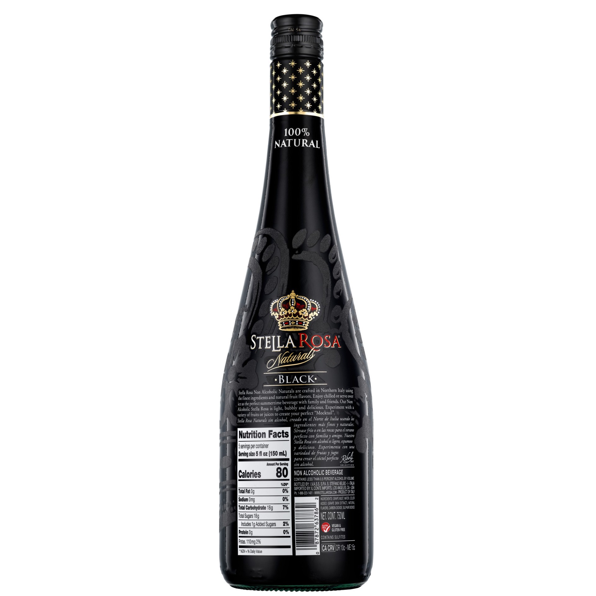 slide 7 of 9, Stella Rosa Naturals Black Non-Alcoholic Wine 750 ml, 750 ml