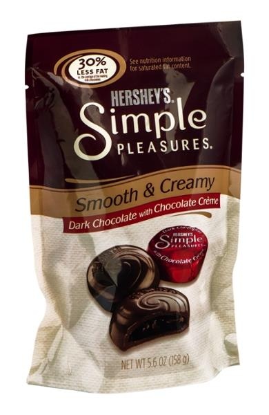 slide 1 of 1, Hershey's Simple Pleasures Smooth & Creamy Dark Chocolate With Chocolate Creme, 5.6 oz