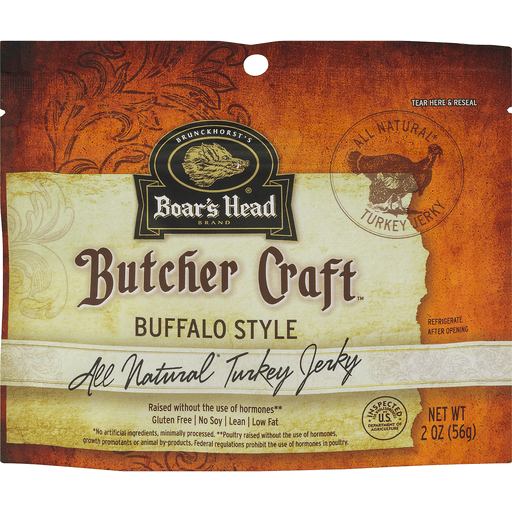 slide 1 of 9, Boar's Head Butcher Craft Turkey Jerky Buffalo Style, 2 oz