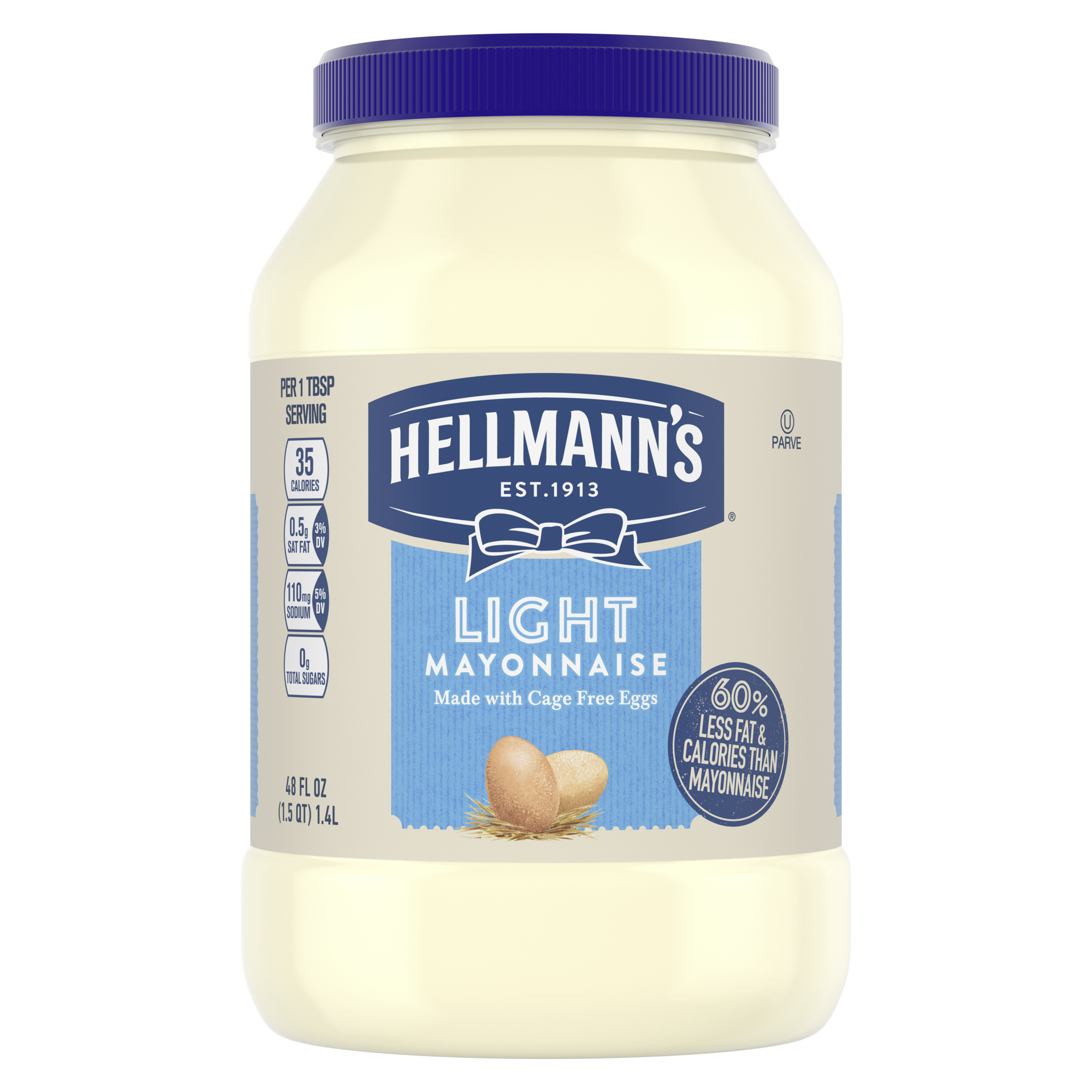 slide 4 of 4, Hellmann's Mayonnaise Light, 48 oz, 48 oz