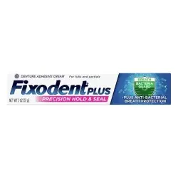 Fixodent Plus Precision Hold & Seal Denture Adhesive Cream, Breath Bacteria Guard