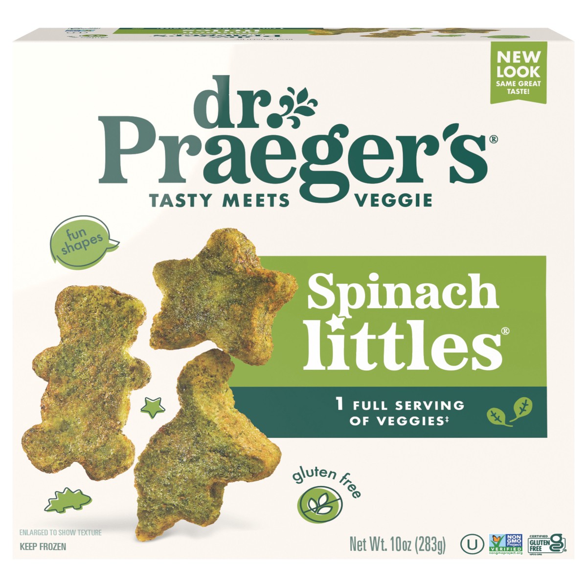 slide 1 of 9, Dr. Praeger's Spinach Littles, 10 oz