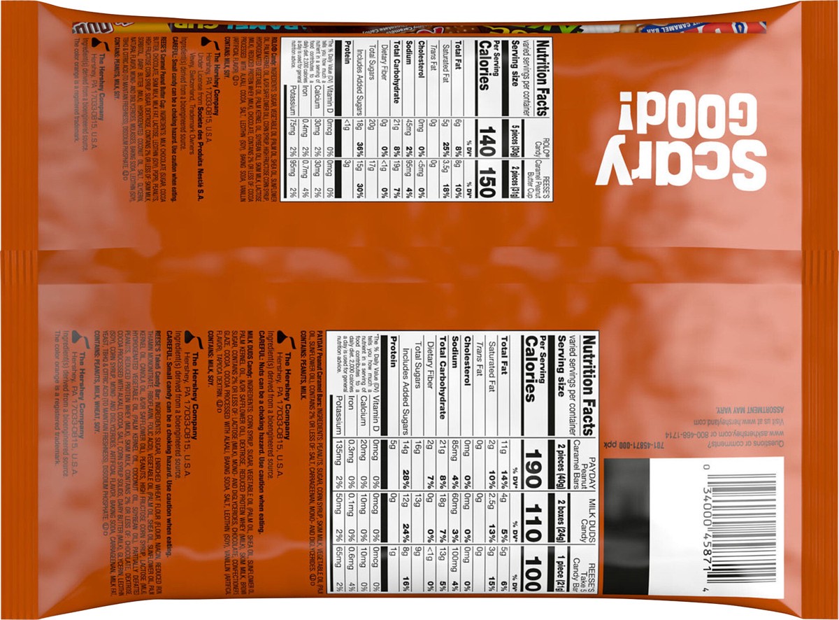 slide 7 of 8, Hershey's Hershey Assorted Caramel Flavored, Halloween Candy Bag, 18.08 oz (35 Pieces), 35 ct