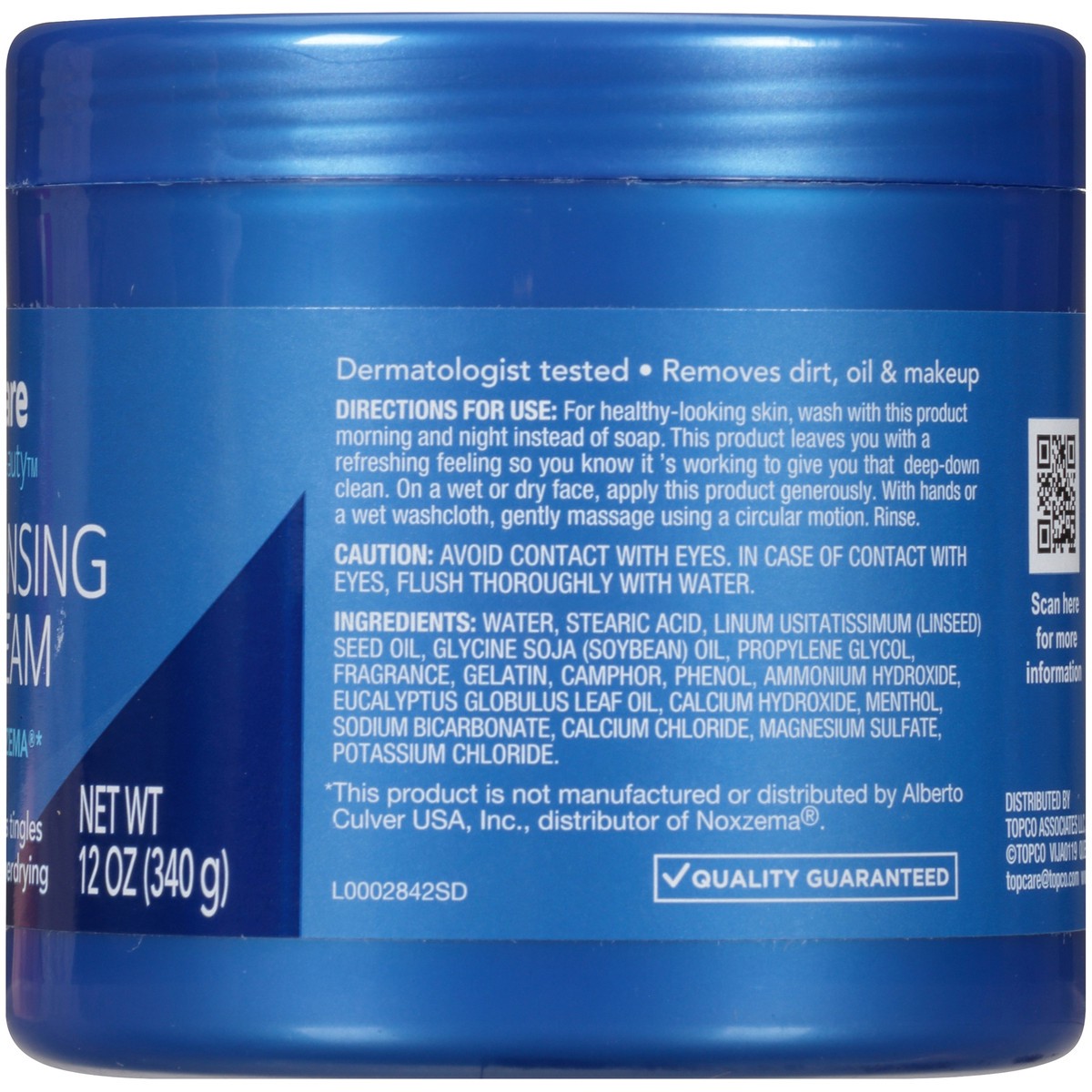 slide 7 of 9, TopCare Deep Cleansing Skin Cream, 12 oz