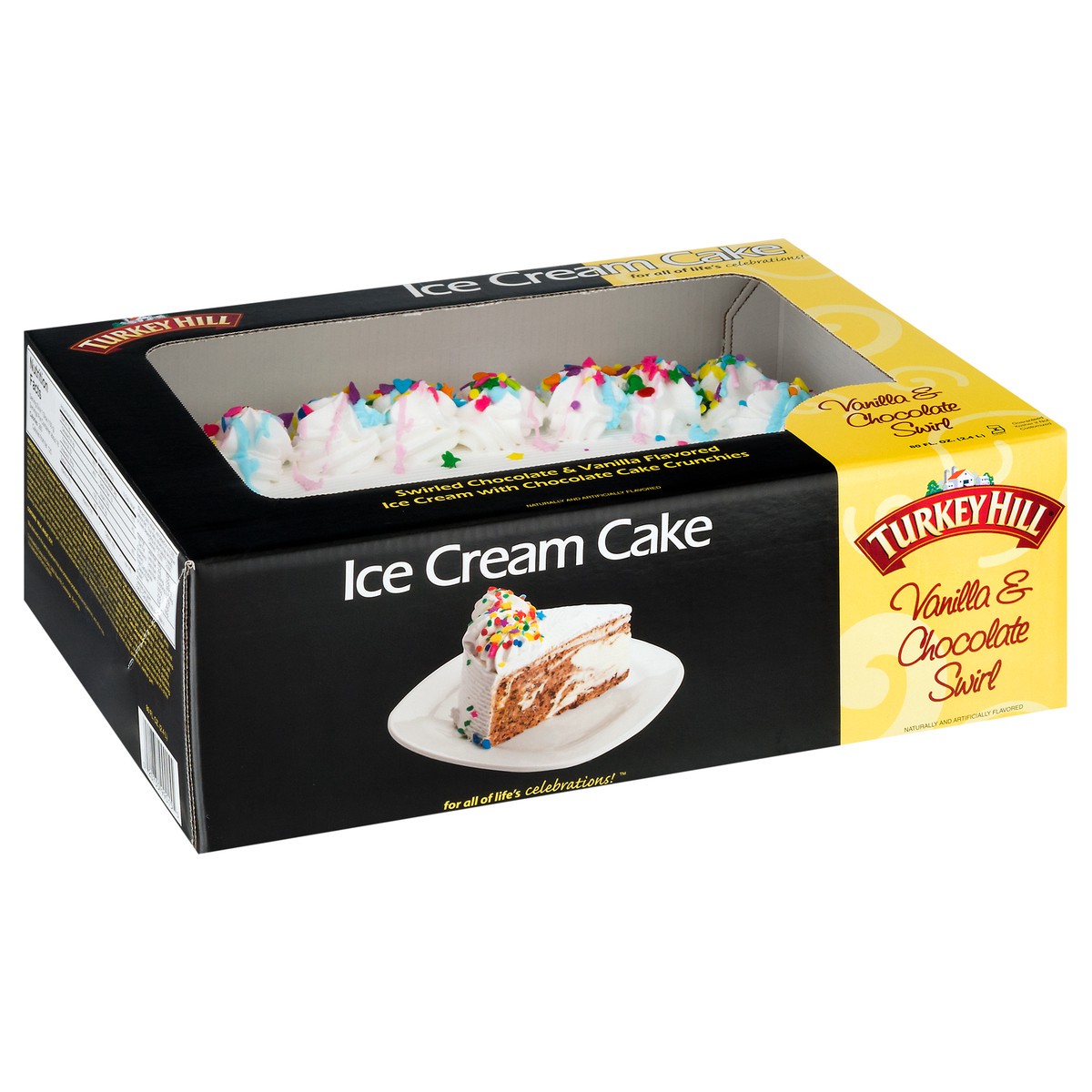 slide 2 of 13, Turkey Hill Ice Cream Cake Vanilla & Chocolate Swirl, 44 oz