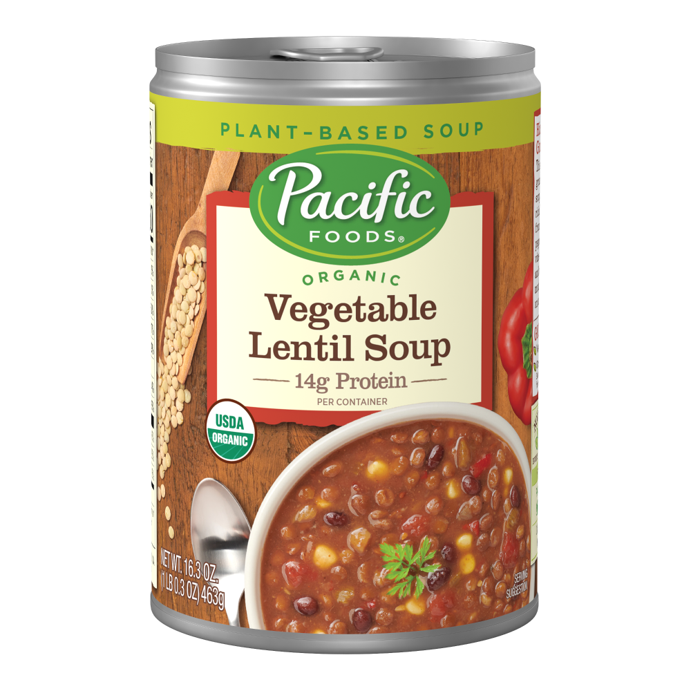 slide 1 of 1, Pacific Foods Organic Vegetable Lentil Soup, 16.3 oz