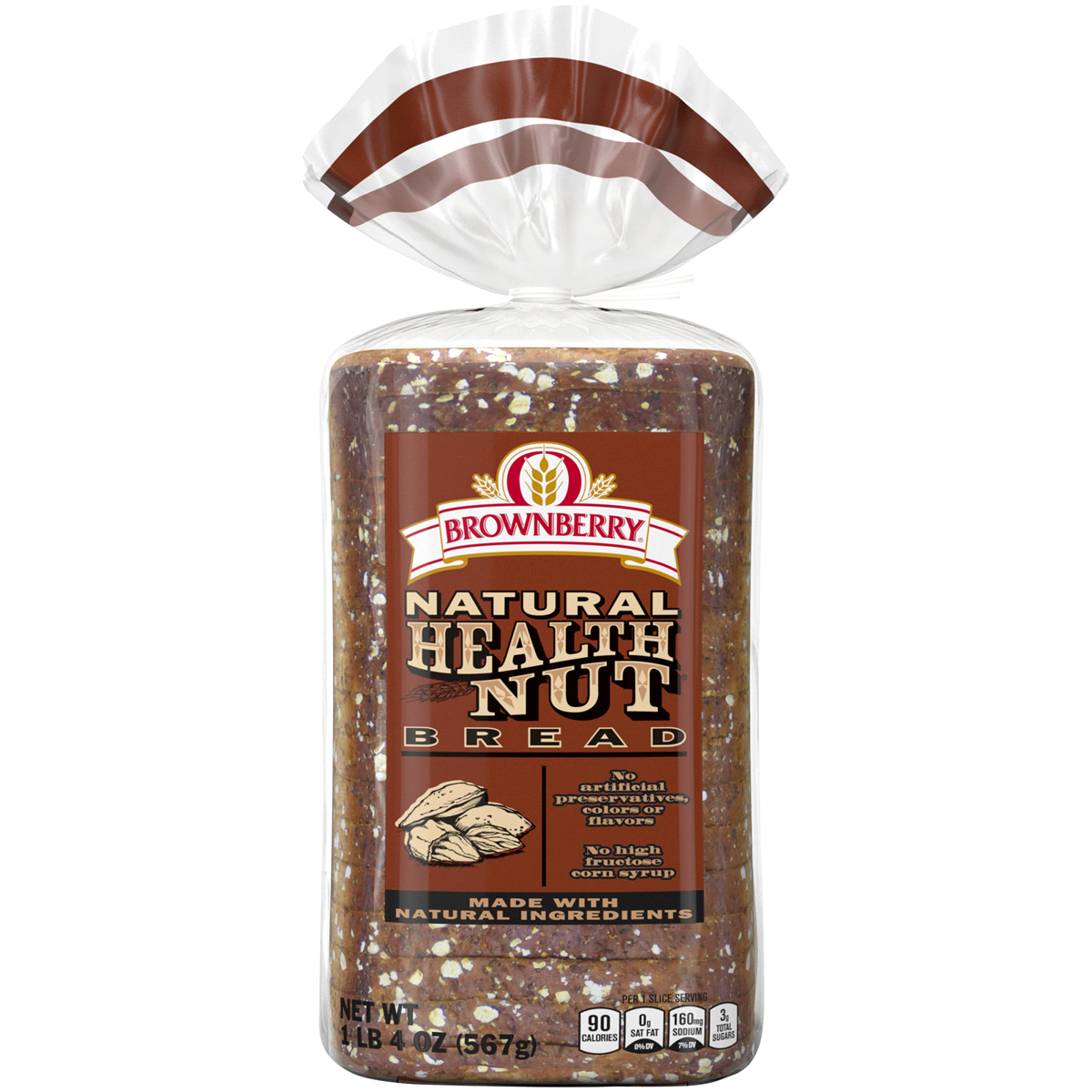 slide 1 of 9, Brownberry Bread Natural Health Nut, 20 oz