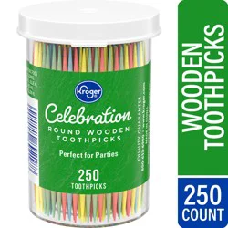 Kroger Celebration Round Wooden Colored Toothpicks