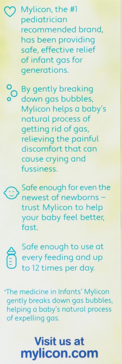 slide 7 of 12, Infants' Mylicon Gas Relief Drops & Syringe, Dye Free, 0.5 fl oz, 0.5 fl oz