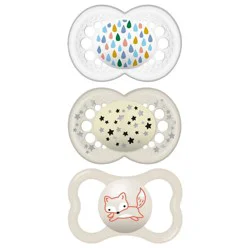MAM Air, Original & Original Night Silicone 16+ Months Pacifier Variety Pack 3 Each
