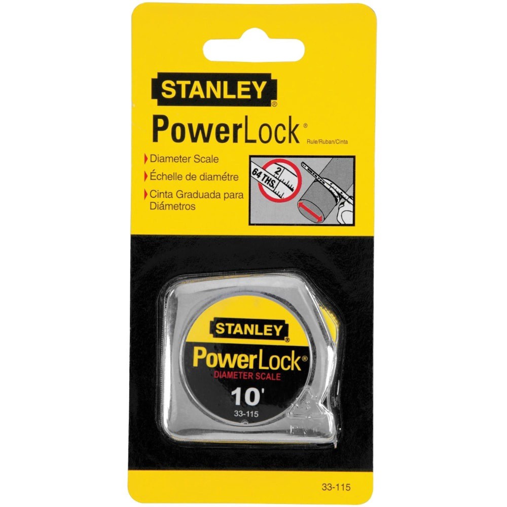 slide 2 of 2, STANLEY Powerlock 10-Foot Pocket Tape Measure With Diameter Scale, 10 ft
